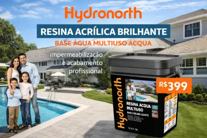RESINA MULTIUSO ACQUA BRILHANTE INCOLOR BALDE PLASTICO 18 L HIDRONORTH