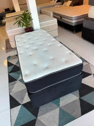 Cama box Solteiro BAÚ COM COLCHÃO TOP - Entrega grátis!