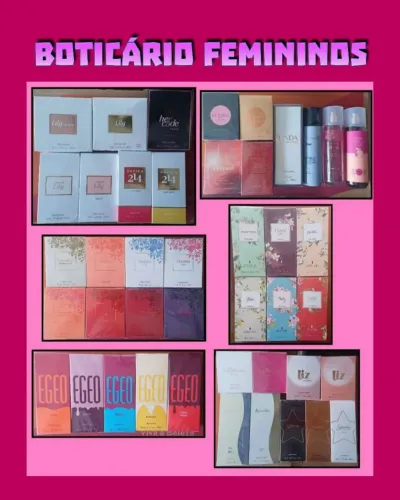 Perfumes Boticário femininos (De 76 a 247) Lily, Elysée, Floratta...