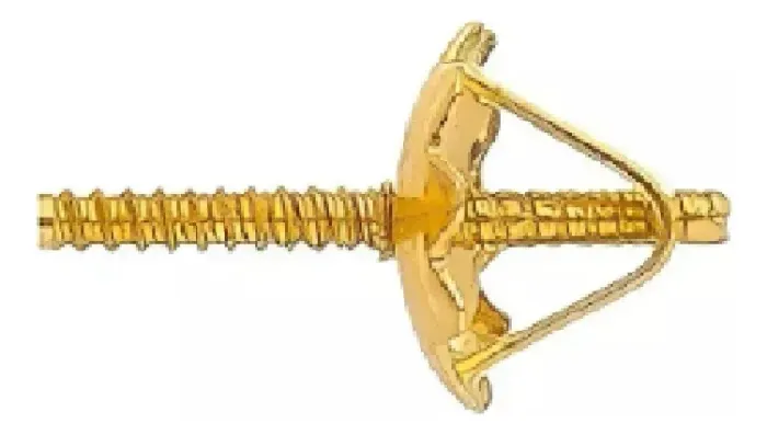 1 Tarraxa Brinco Infantil Rosca Em Ouro 18k Valor Individual