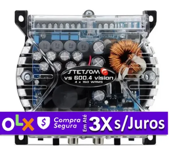 Módulo Amplificador Stetsom Vision Digital 4 Canais 400W RMS, Novo, Nota, Garantia 