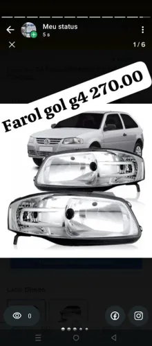 Faróis de carro gol