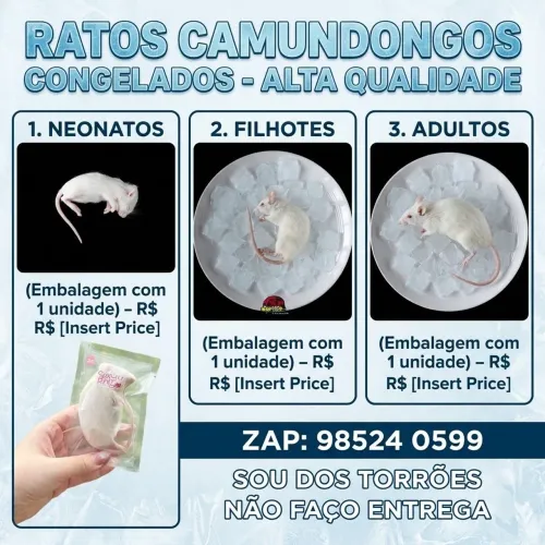 Alimentos para exóticos e silvestre. 