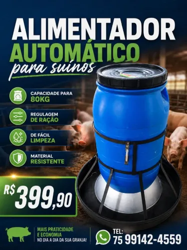Comedouro Automático p/ Suínos