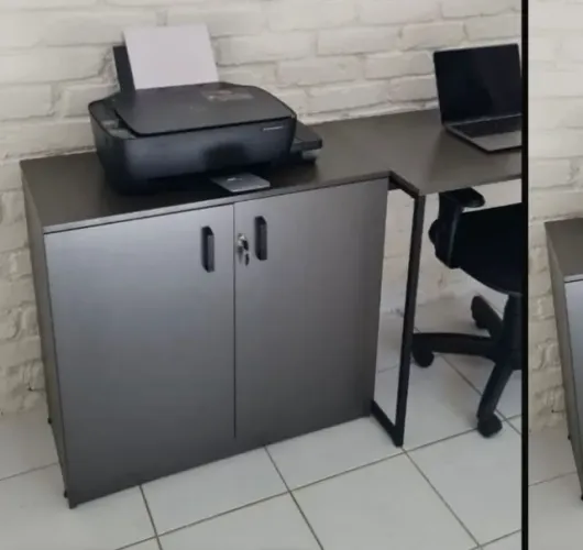 armário com 2 portas para impressora 
