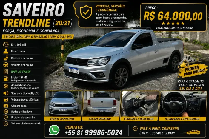 Volkswagen Saveiro Trendline 1.6 T.flex 8V 2021