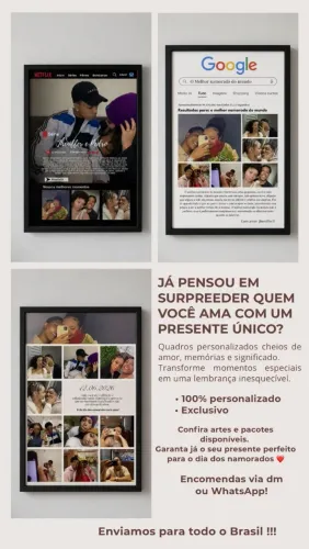 Presente Dia dos Namorados ,Vinhos, Cervejas e Quadros Personalizados.