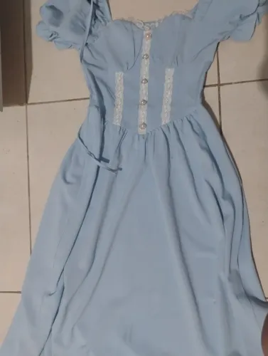 Vestido azul estilo princesa tamanho p