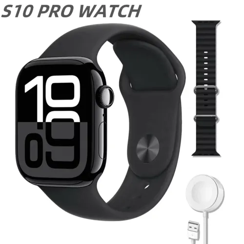 Smartwatch S10 Pro Série 10 - Bluetooth, Chamadas, GPS e ChatGPT 2 Pulseiras
