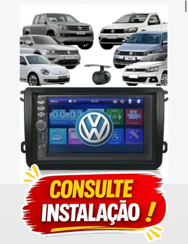 Central Multimídia Gol Saveiro Voyage G7 G8 Espelha Android/Ios, Bluetooth, Usb + Moldura