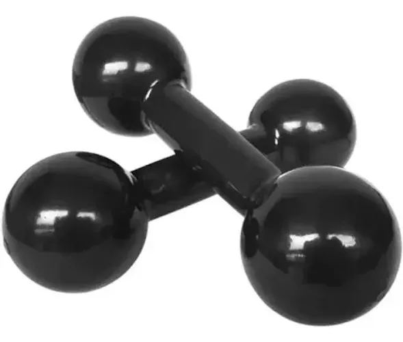Par de halter bola emborrachado 2kg