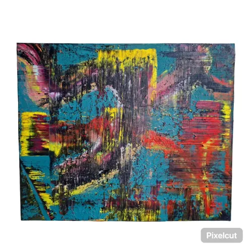Quadro óleo sobre tela abstrato