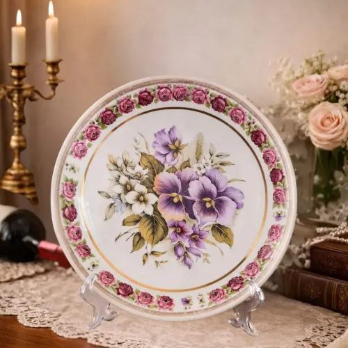 Prato decorativo em porcelana
