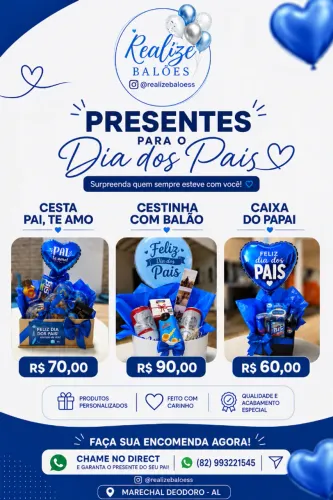 Cestas Personalizadas para o Dia dos Pais