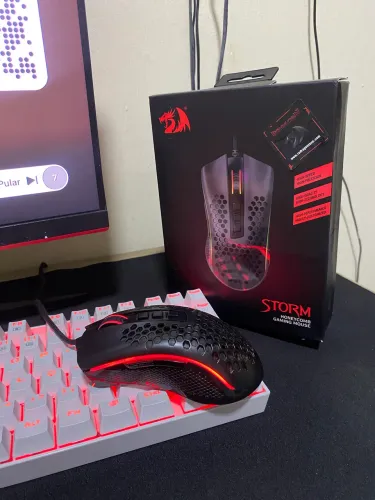 Mouse gamer Redragon STORM 12400DPi, Preto e RGB