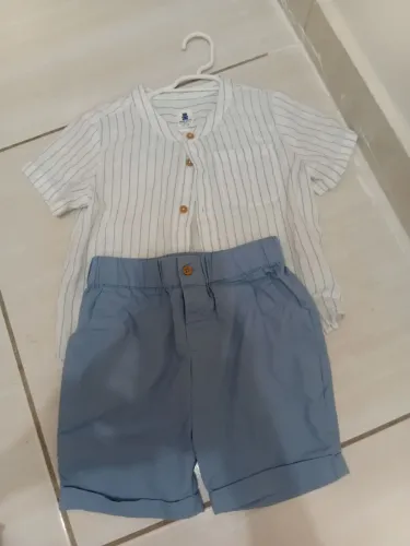 Conjunto menino sans clube 12 a 18 meses