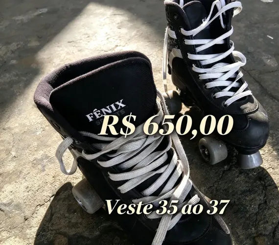 - Patins Quadro Preto - Tamanho 35 ao 37 - R$ 650,00