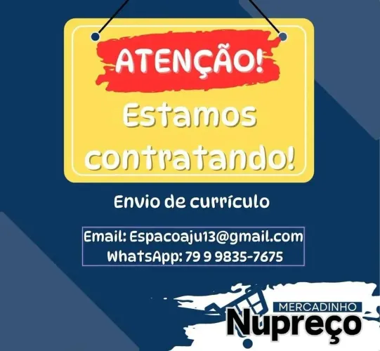 Vaga para operador de Caixa.
