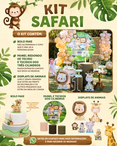 Kit Safari - festa infantil