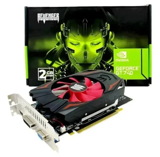 Placa de Vídeo Knup Revenger GeForce GT 740 2GB DDR5 HDMI DVI VGA