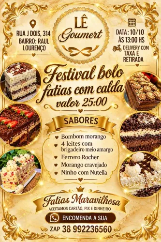 Festival bolos fatias lê Goumert 10/10
