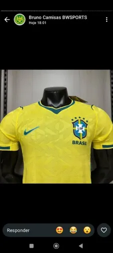 Camisa Brasil Amarela Copa 2026 Modelo Jogador 