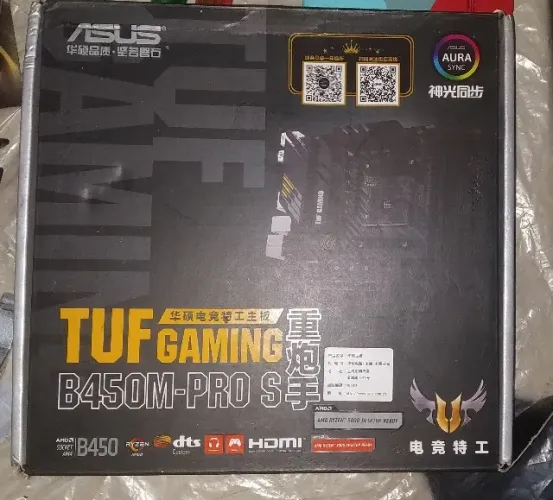 (Com defeito) placa mae b450m + processador ryzen 5 5500