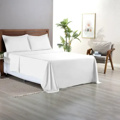 Jogo de Cama Queen 4 peças Branco