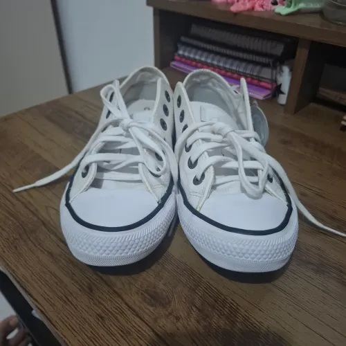 Tênis converse all star couro legítimo branco - 36