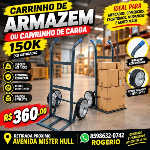 CARRINHO DE ARMAZEM 150KG 