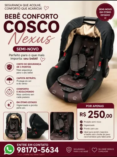 Vendo bebê conforto da marca cosco
