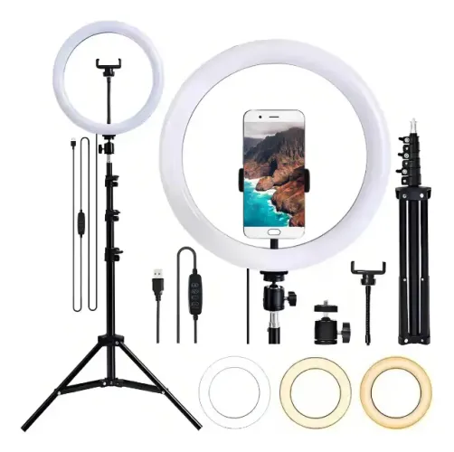 Ring Light Led Iluminador 26cm com Suporte para Celular