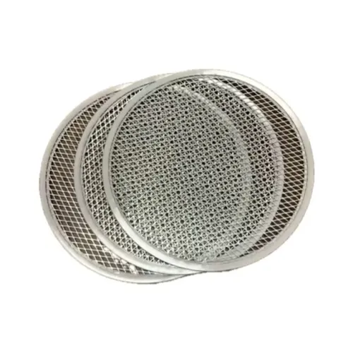 Kit de 3x Tela Redonda Para Pizza 40 Cm Em Alumínio - Kit R$ 100