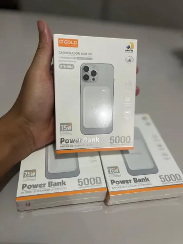 Bateria Portátil com indução A'Gold 5000mAh