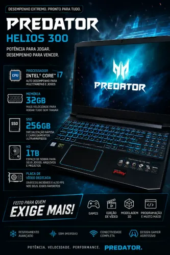 Notebook De alto desempenho