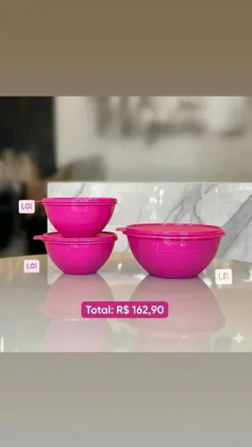 Kit tigelas maravilhosas tupperware