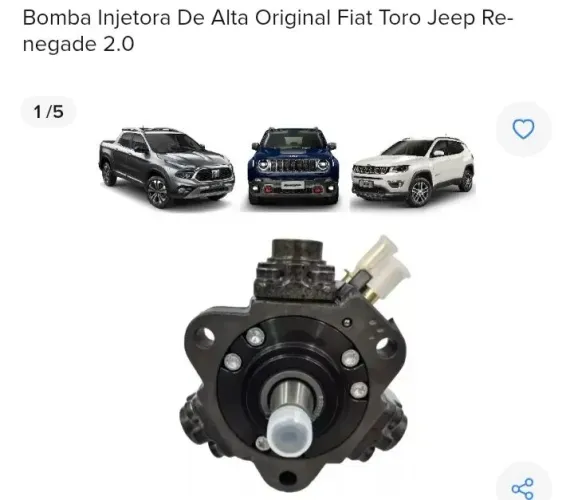 Bomba de alta pressão linha Fiat e jeep