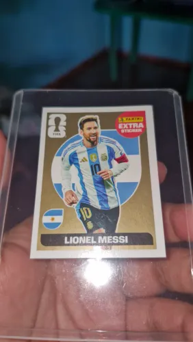 Figurinha Lionel Messi Ouro Gold Original