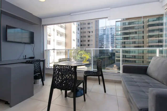 Apartamento mobiliado para locação na Consolação com 1 quarto, 1 vaga de garagem