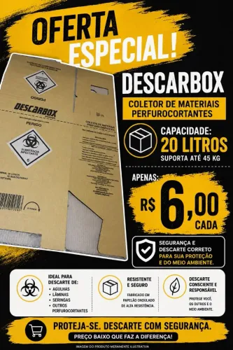 Caixa de coletor de material