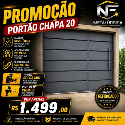Portão novo, instalado chapa #20