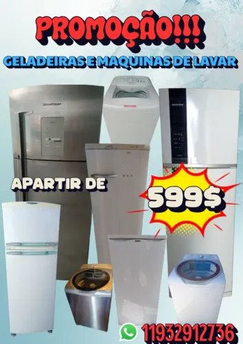 Geladieras seminova a partir de 499$ entrega  e garantia.