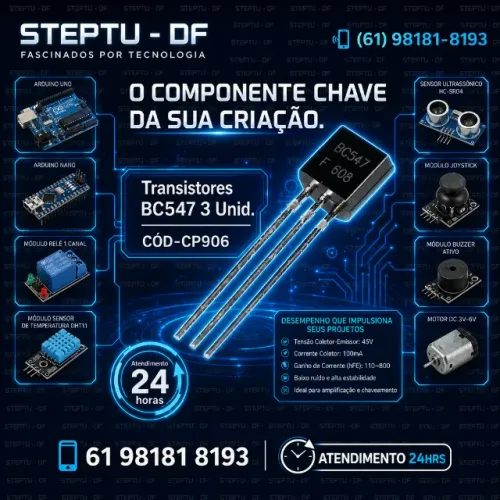 Transistores BC547 3 Unidades Arduino Automação COD-CP906  