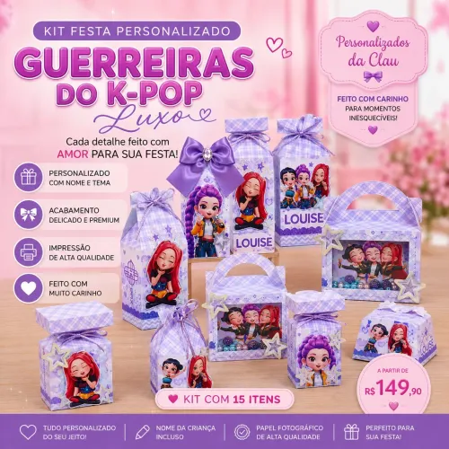 Kit Festa Personalizado Luxo - 15 Itens