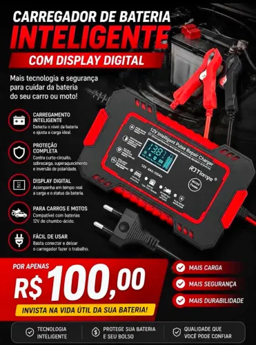 CARREGADOR DE BATERIA AUTOMOTIVA