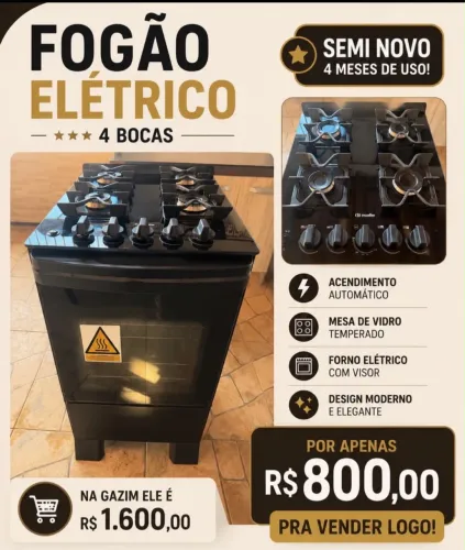 fogão 800(semi novo)