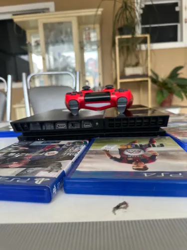 PS4 Fat 408GB + Controle + 8 jogos mídia física
