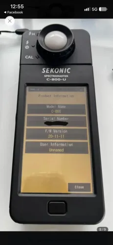 Fotômetro Sekonic C-800 Spectromaster Tela De 4,3 Pol. Preto