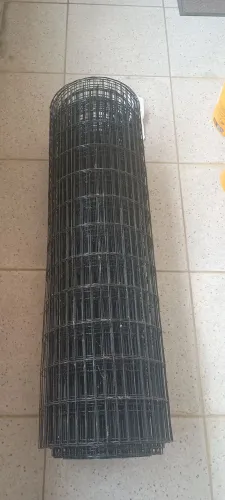 Tela soldada preta revestida em PVC 1,2 x 25m