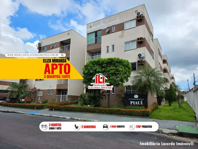 Eliza Miranda, Apartamento com 3 quartos sendo 1 suíte, 72m² privativo, 4º Andar
